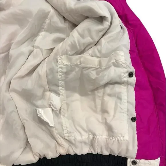 Vintage 80s 90s‎ Women’s Tyrolia Pink Color Block Ski Jacket Coat Size 6 Retro - Picture 7 of 10